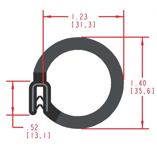 MC5190 - Extruded Side Bulb Seal