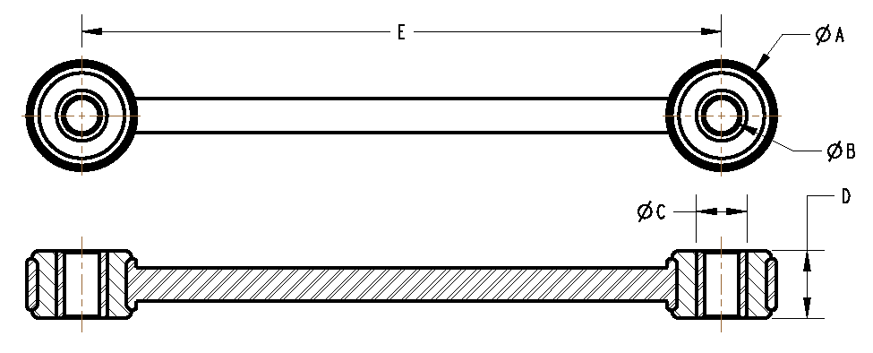 Vibration Isolation Mount with Connecting Rods Specification Sheet