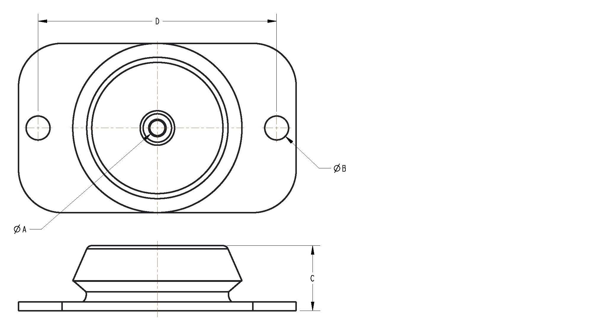 Diagram of a Cup Rubber Plate Mount