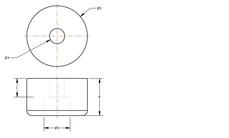 Recessed Rubber Bumper Specifications