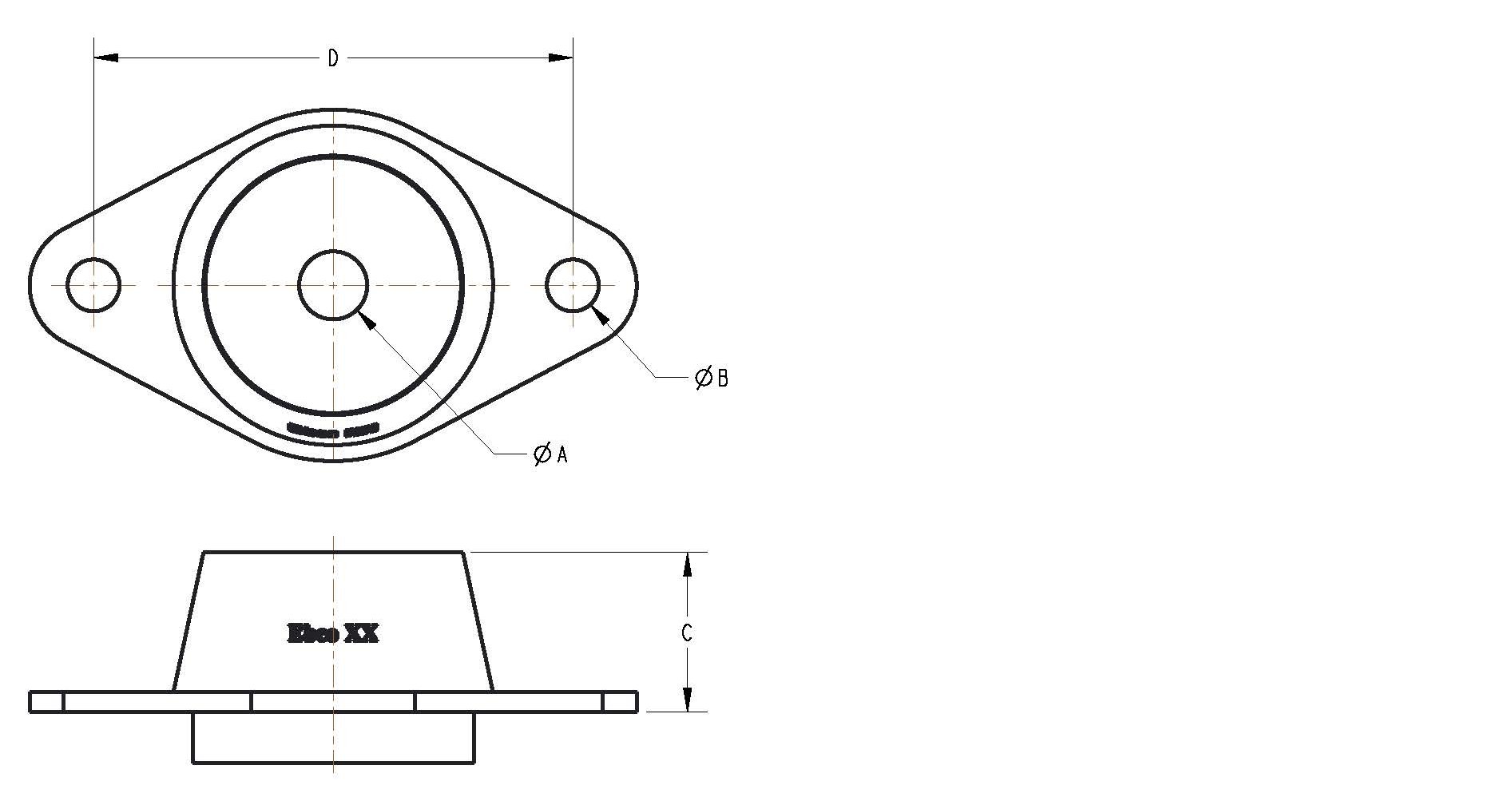 Diagram of a Taper Plate Mount