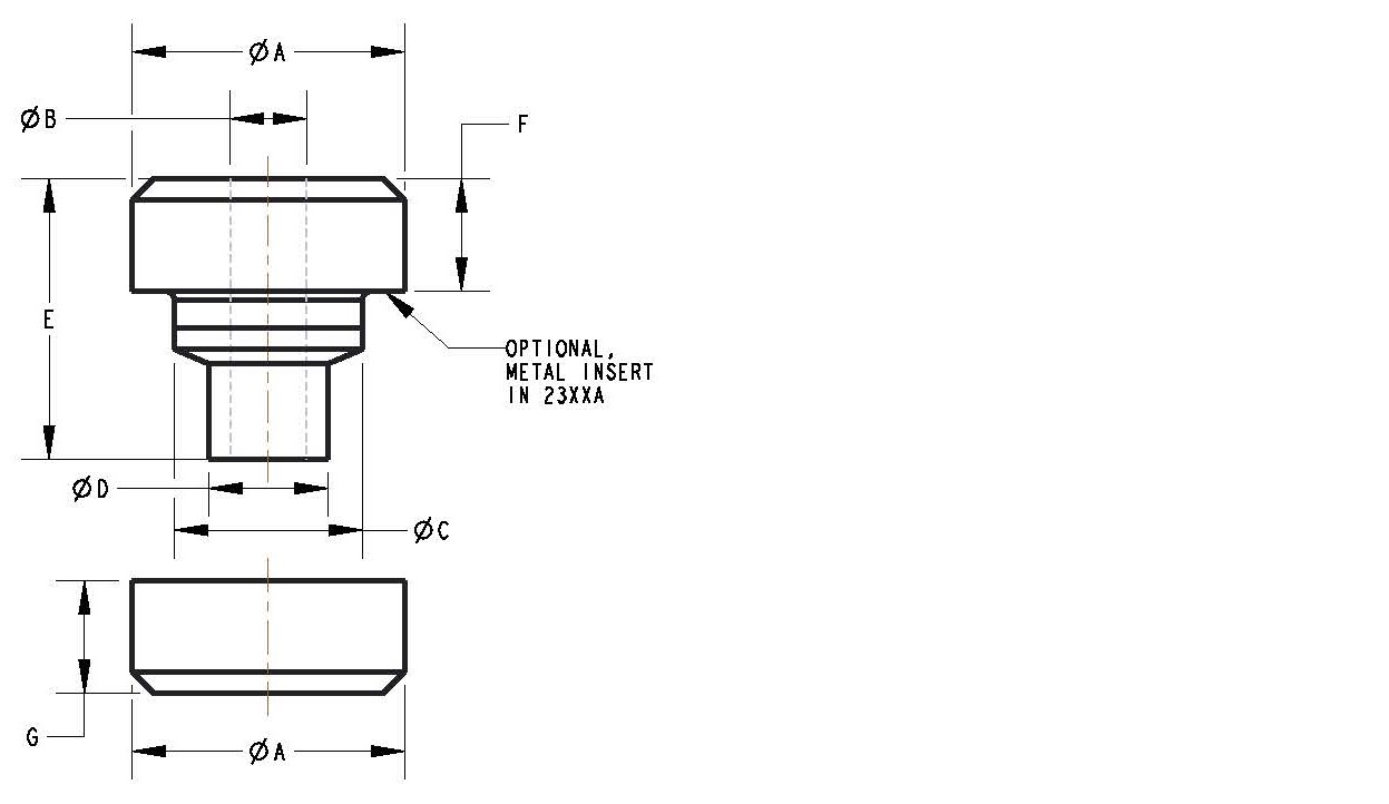 Two Piece Center Bonded Mount Diagram