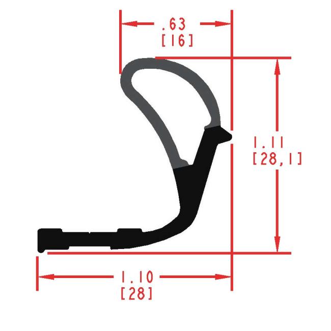 Extruded dense and closed cell sponge seal