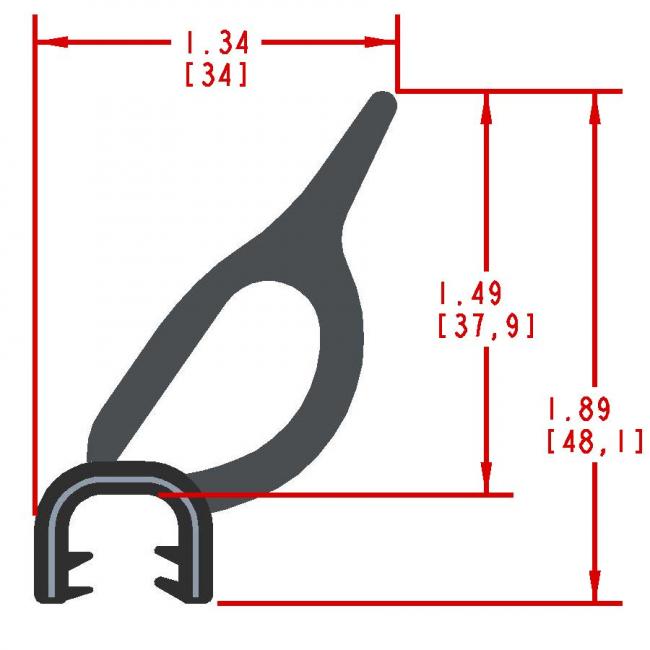 MC2101 Top Bulb Sponge Seal