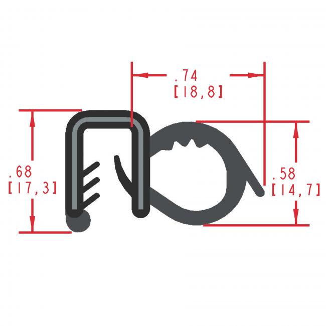 MC5151 - Extruded Side Bulb Seal