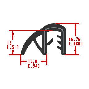 FLOCKED METAL CARRIER FLAP SEAL