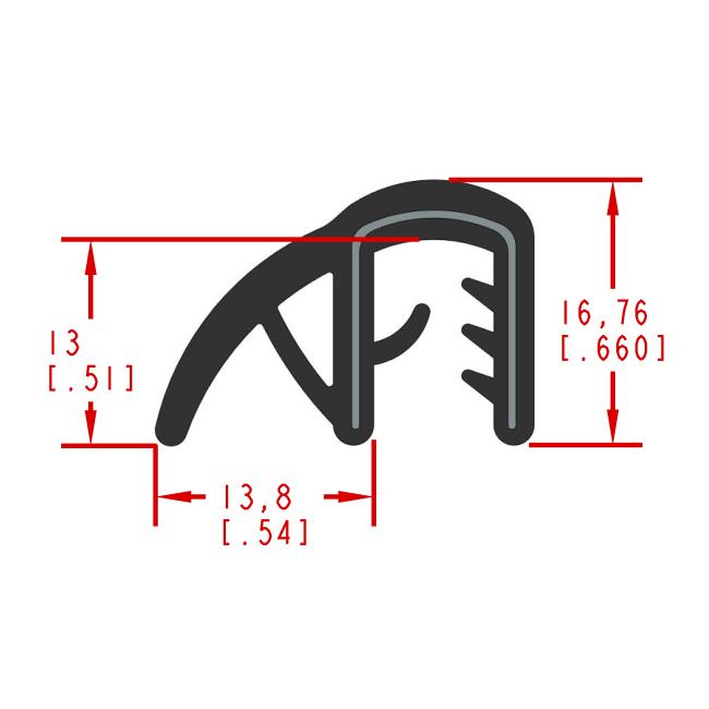 FLOCKED METAL CARRIER FLAP SEAL