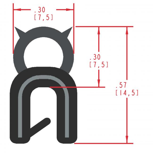 MC905 - Extruded Bulb Seal