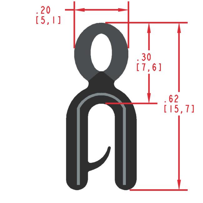 Rubber Seal with Top Bulb, Profile MC910