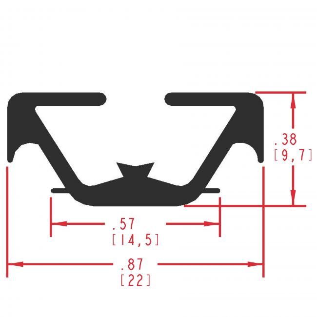 Flocked Rubber Seal Profile EF100