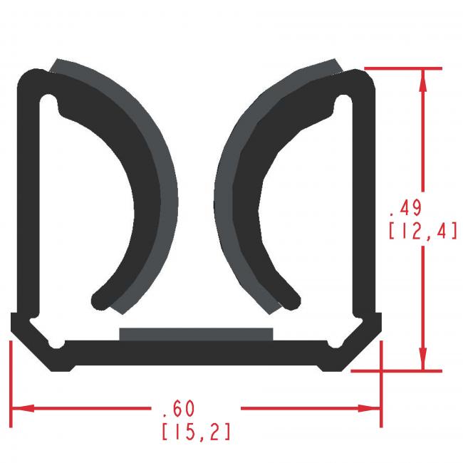 Flocked Rubber Seal Profile EF150