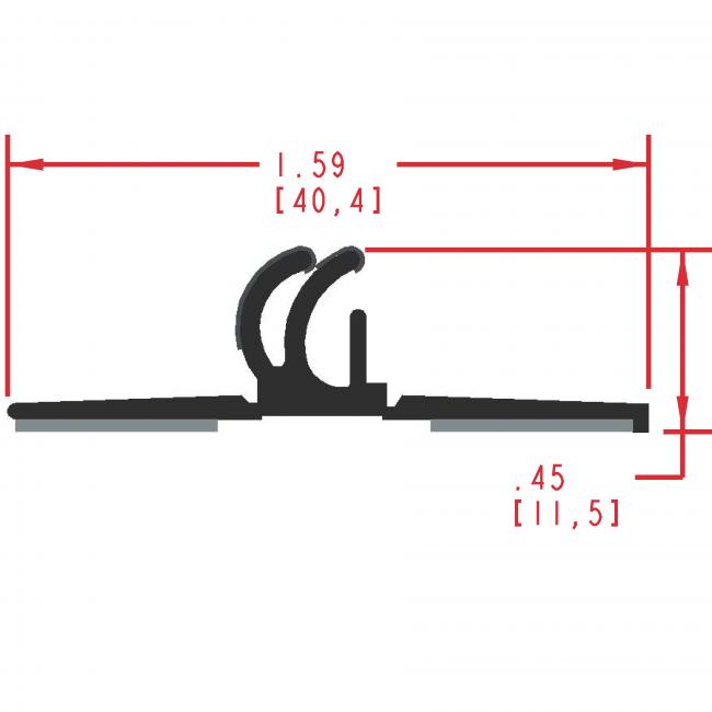 Flocked Rubber Seal Profile EF410