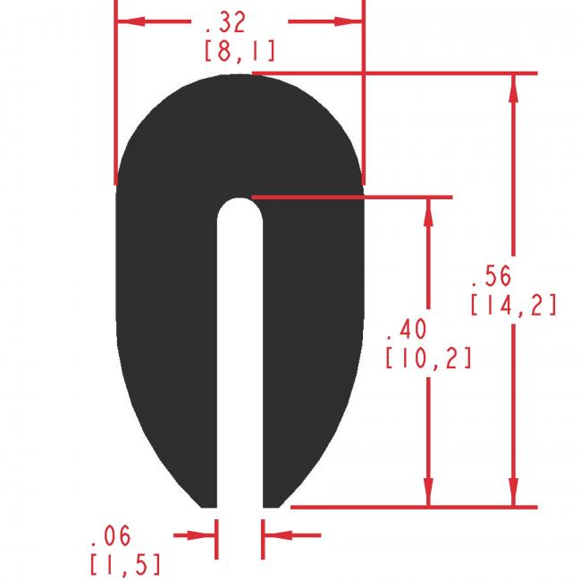 Dense Rubber Seal Profile ER100