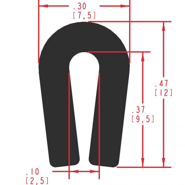 Dense Rubber Seal Profile ER102