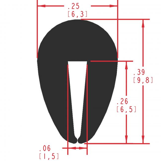 Dense Rubber Seal Profile ER103