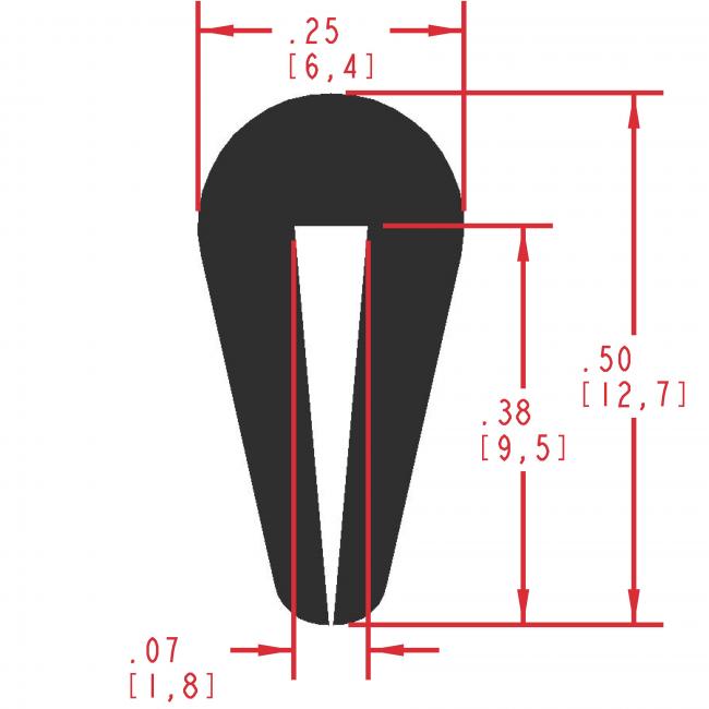 Dense Rubber Seal Profile ER104