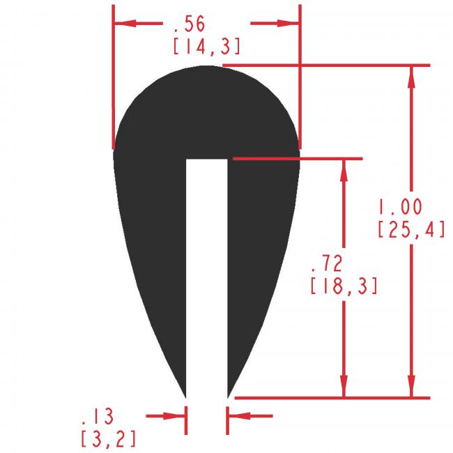 Dense Rubber Seal Profile ER105