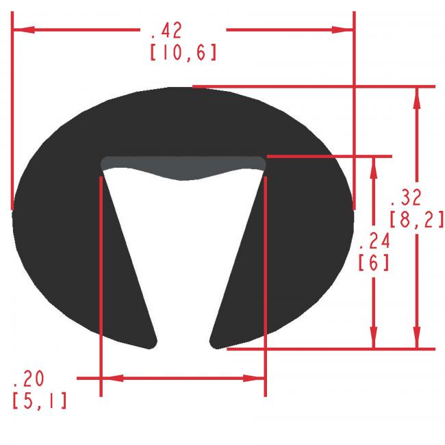 Dense Rubber Seal Profile ER106