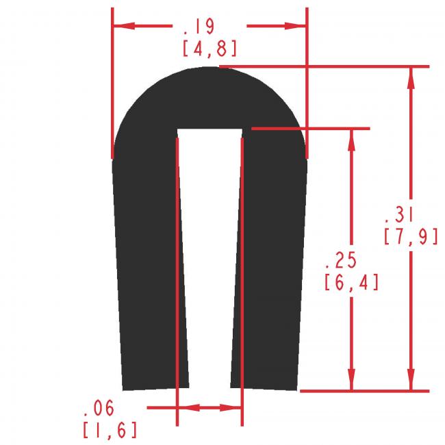 Dense Rubber Seal Profile ER107