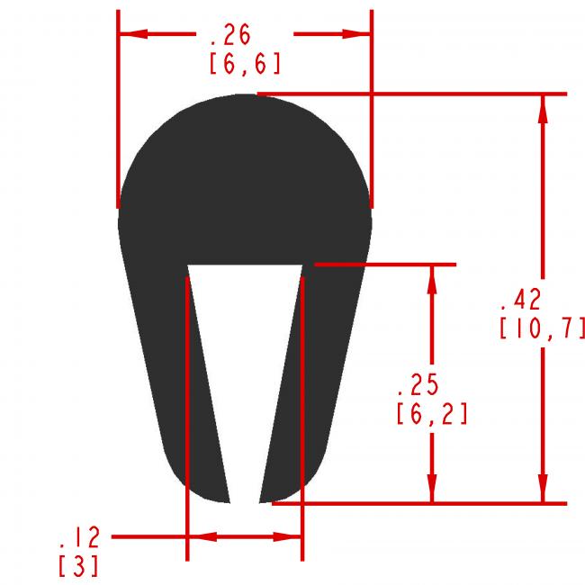 Dense Rubber Seal Profile ER108