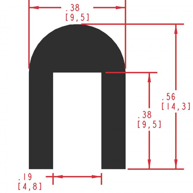 Dense Rubber Seal Profile ER114