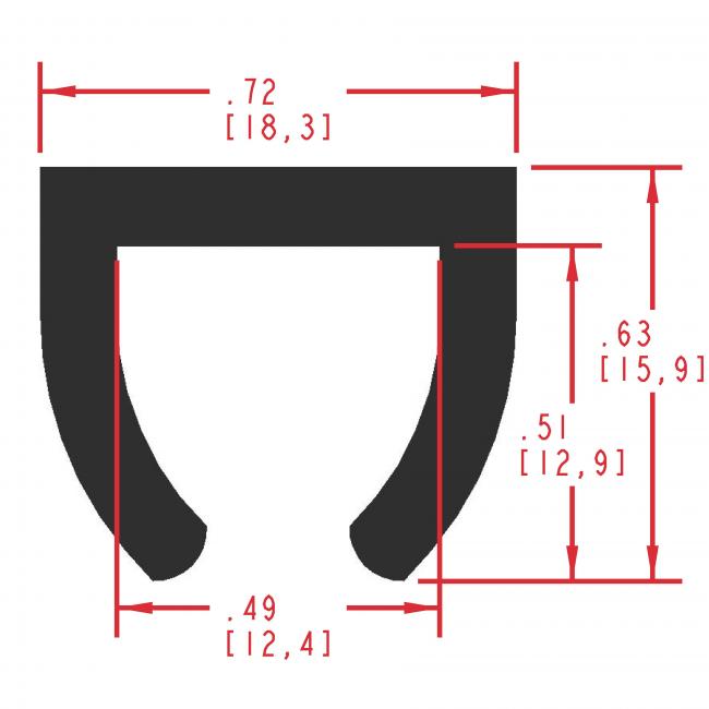 Dense Rubber Seal Profile ER115