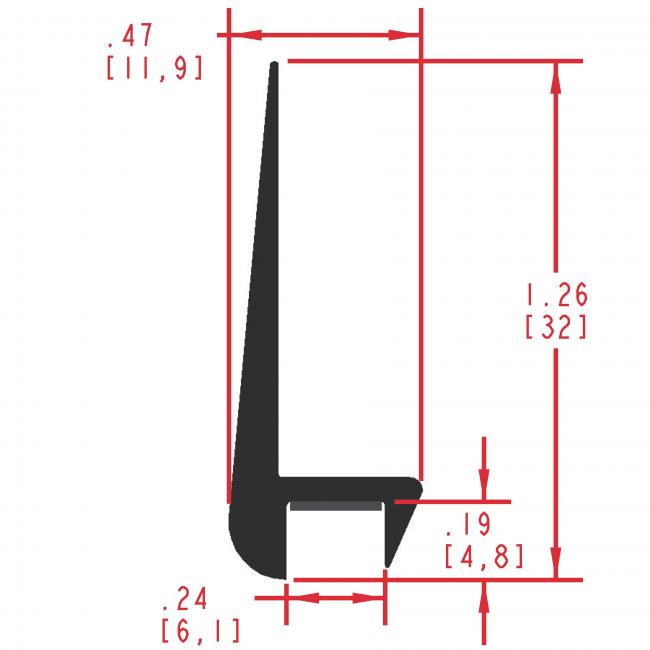 Dense Rubber Seal Profile ER165