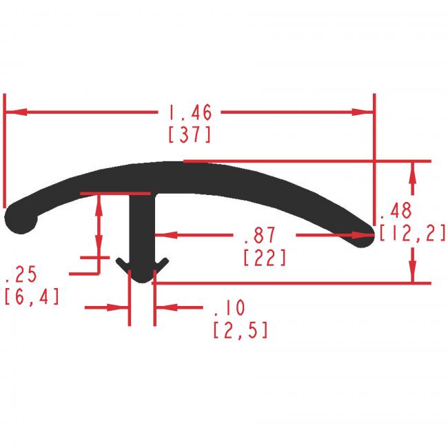 Dense Rubber Seal Profile ER220