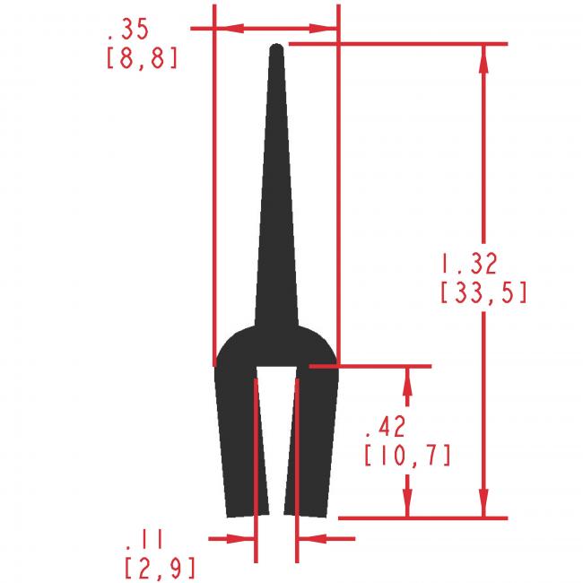 Dense Rubber Seal Profile ER230