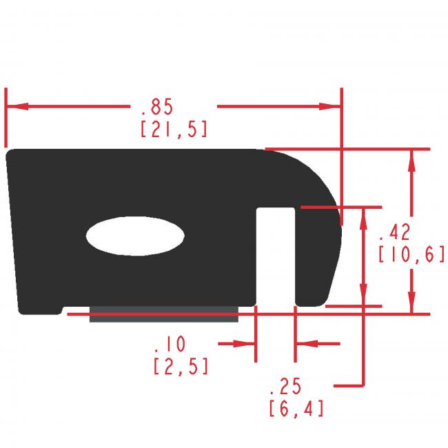 Dense Rubber Seal Profile ER300