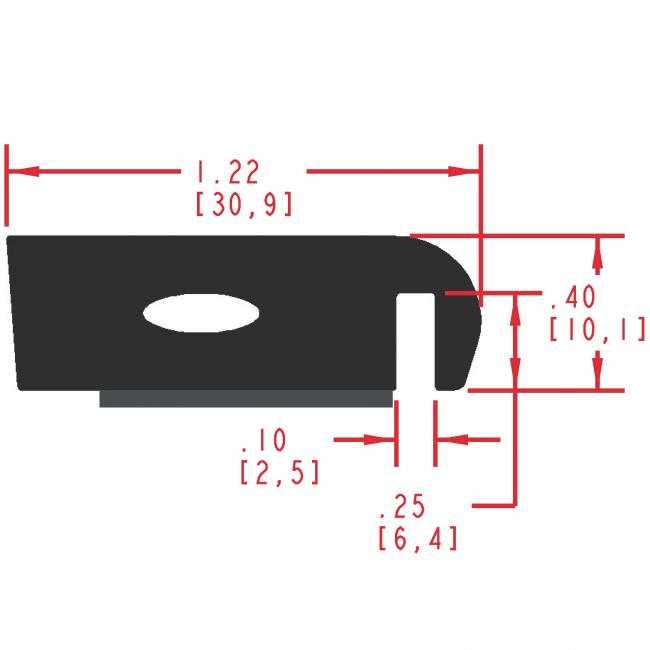 Dense Rubber Seal Profile ER310