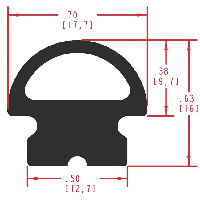 Dense Rubber Seal Profile ER500