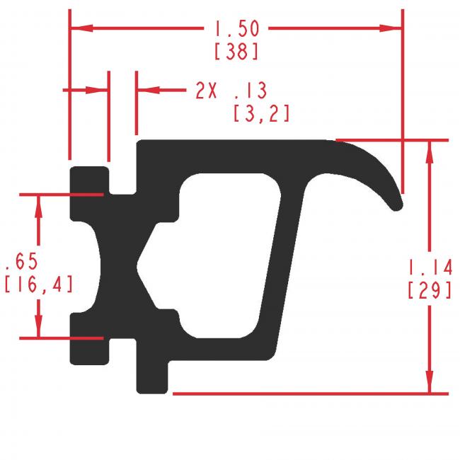 Dense Rubber Seal Profile ER550