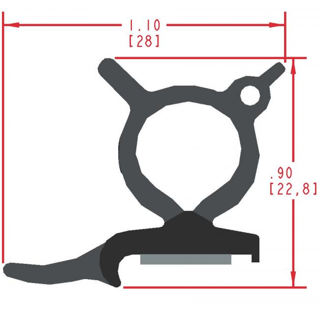 Dense and Sponge Rubber Seal Profile ERS150