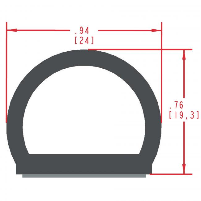 Sponge Rubber Seal Profile ES317